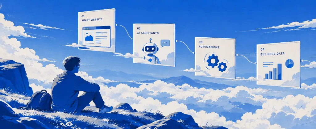 Reasonix Connected System Architecture — Smart Website, AI Assistants, Automations, Business Data